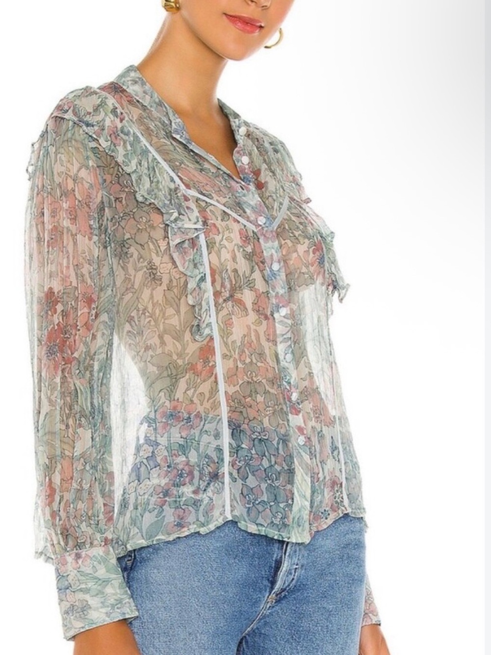 LoveShackFancy floral mystical foliage Beatrix blouse
